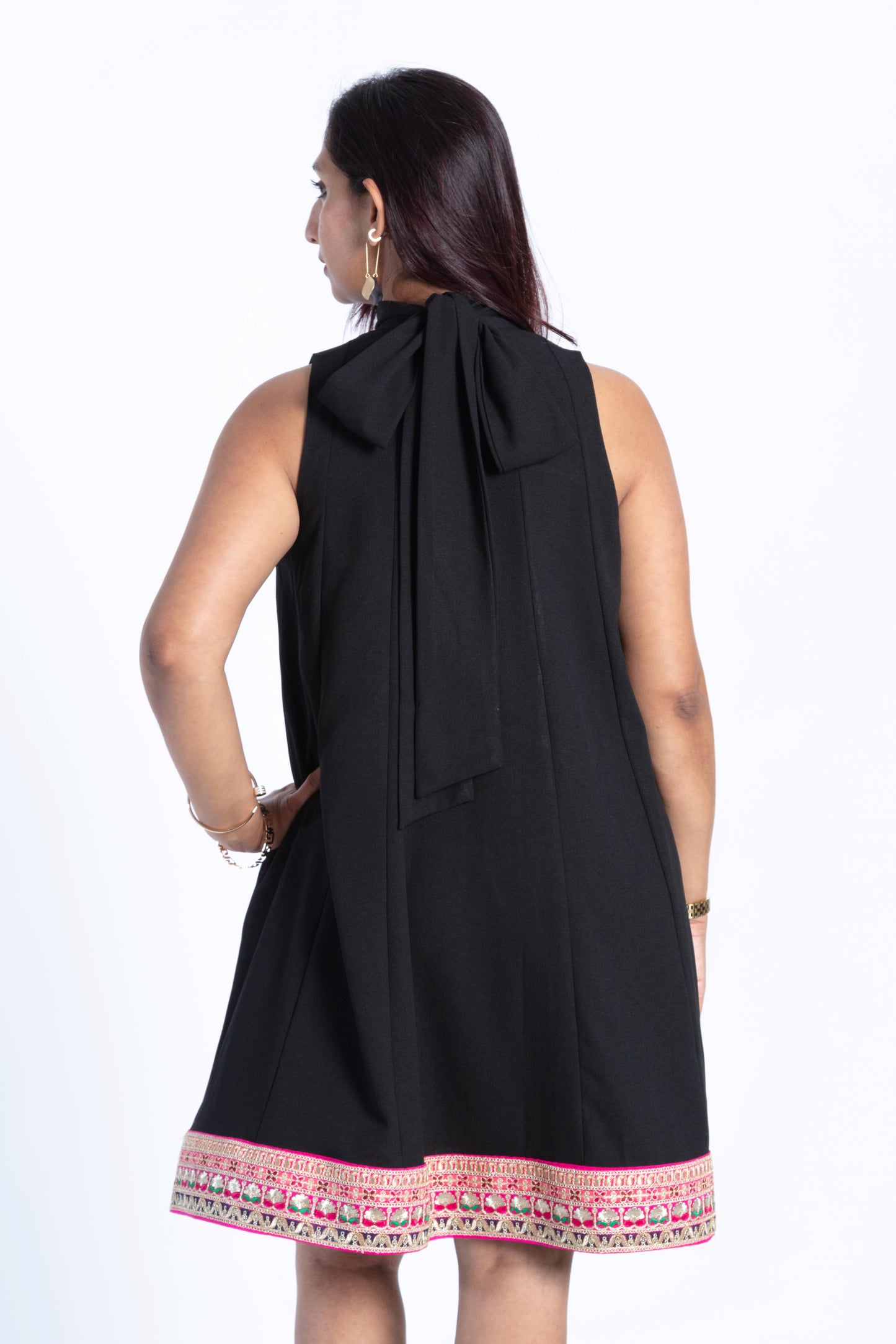 Sabya Dress in Black & White