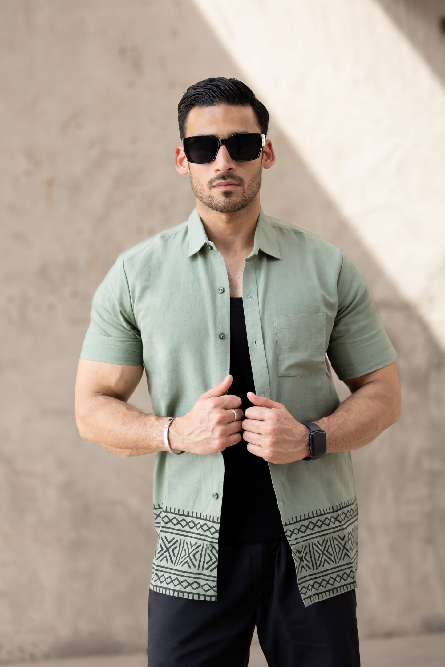Karigar Edit Green Shirt- Indie Edge Print