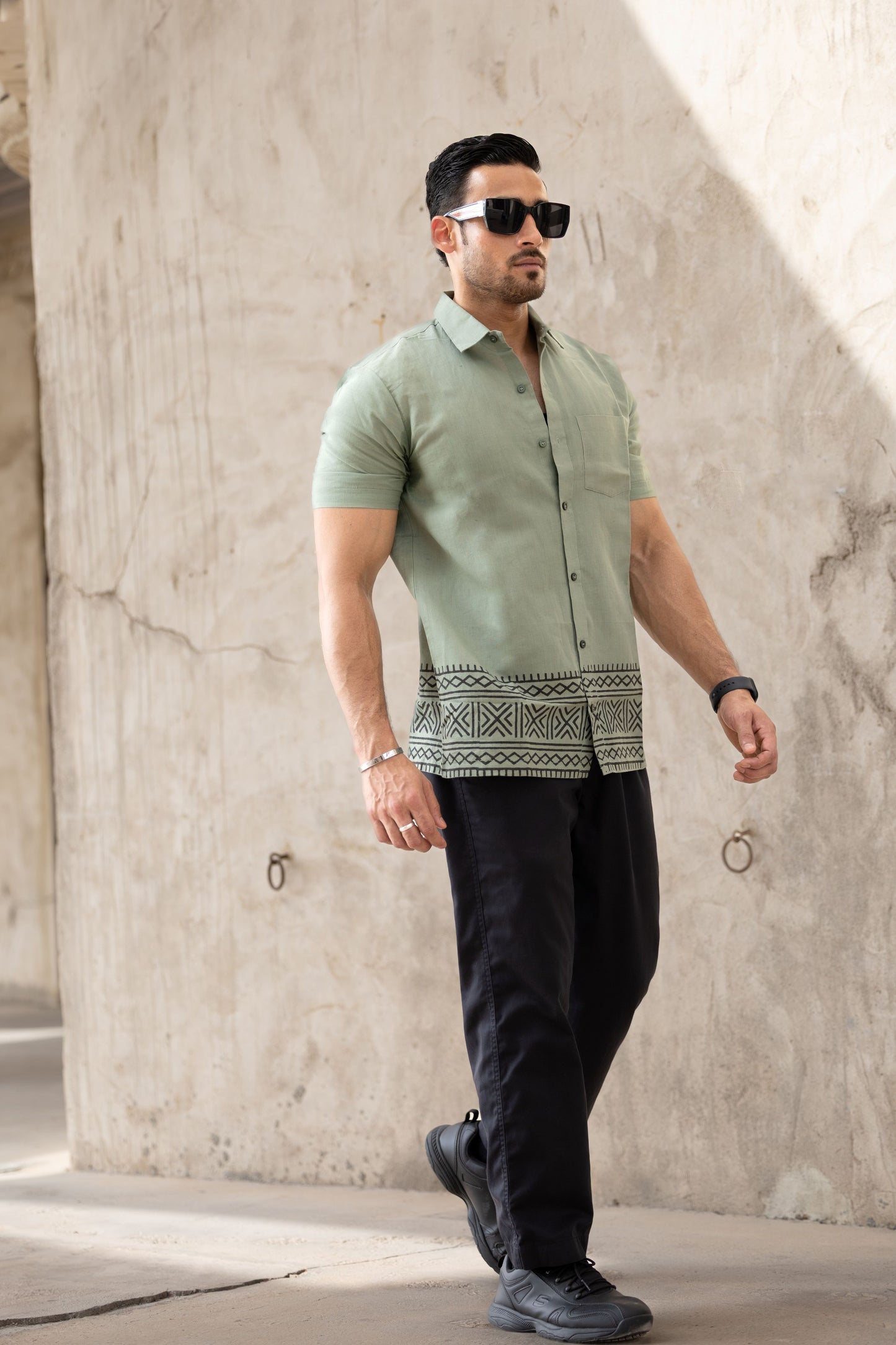 Karigar Edit Green Shirt- Indie Edge Print