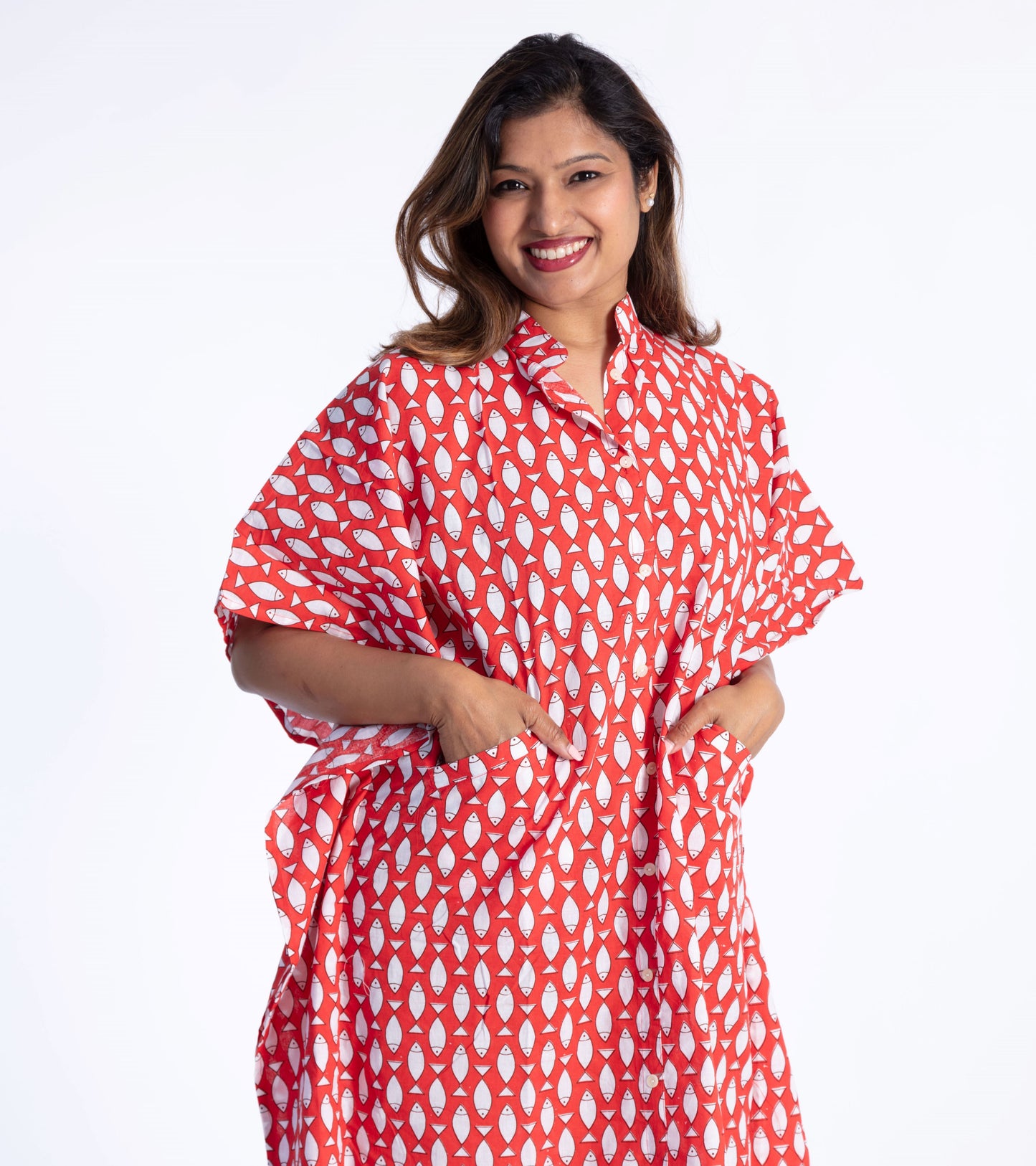 Red Pisces Kaftan