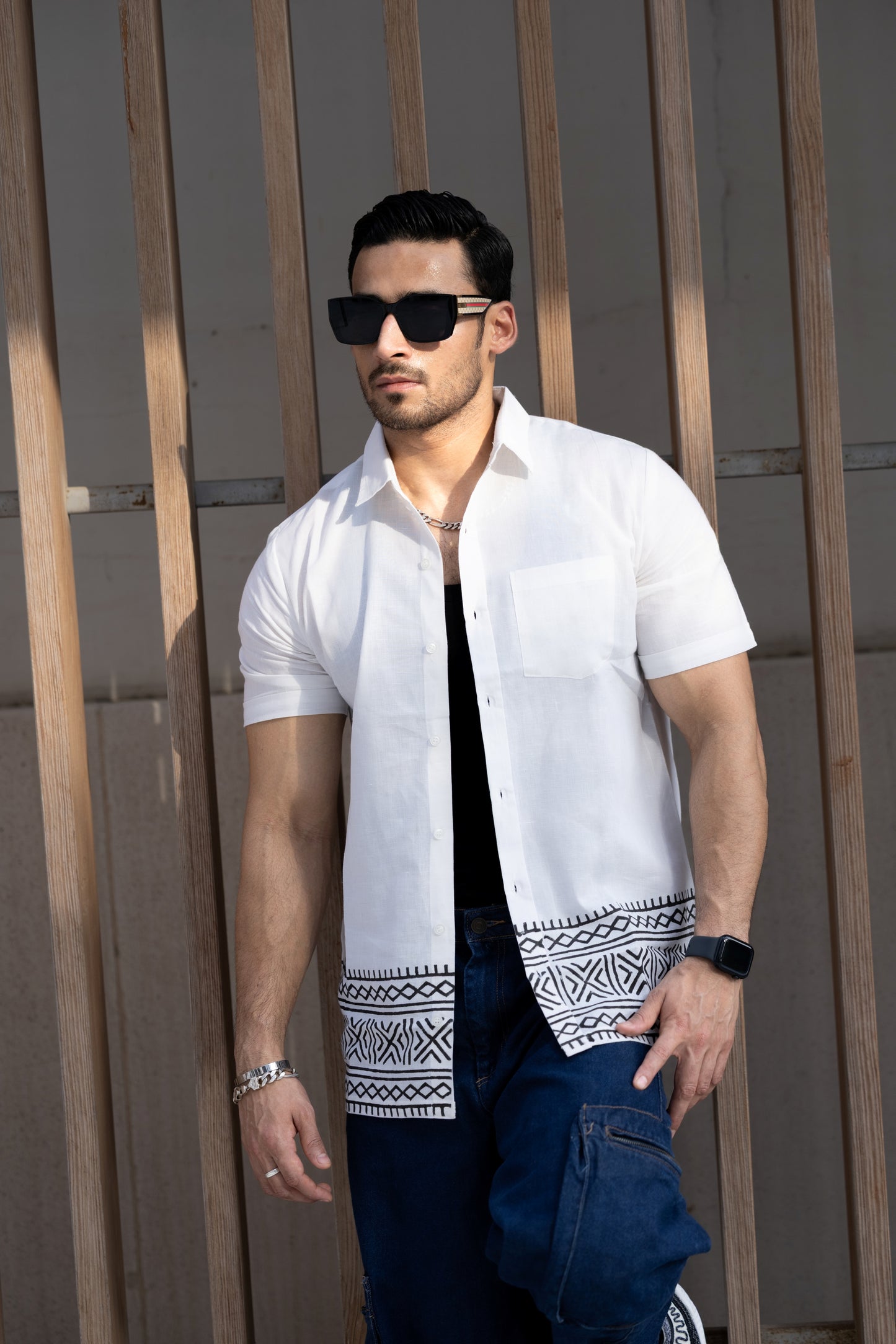 Karigar Edit White Shirt- Indie Edge Print