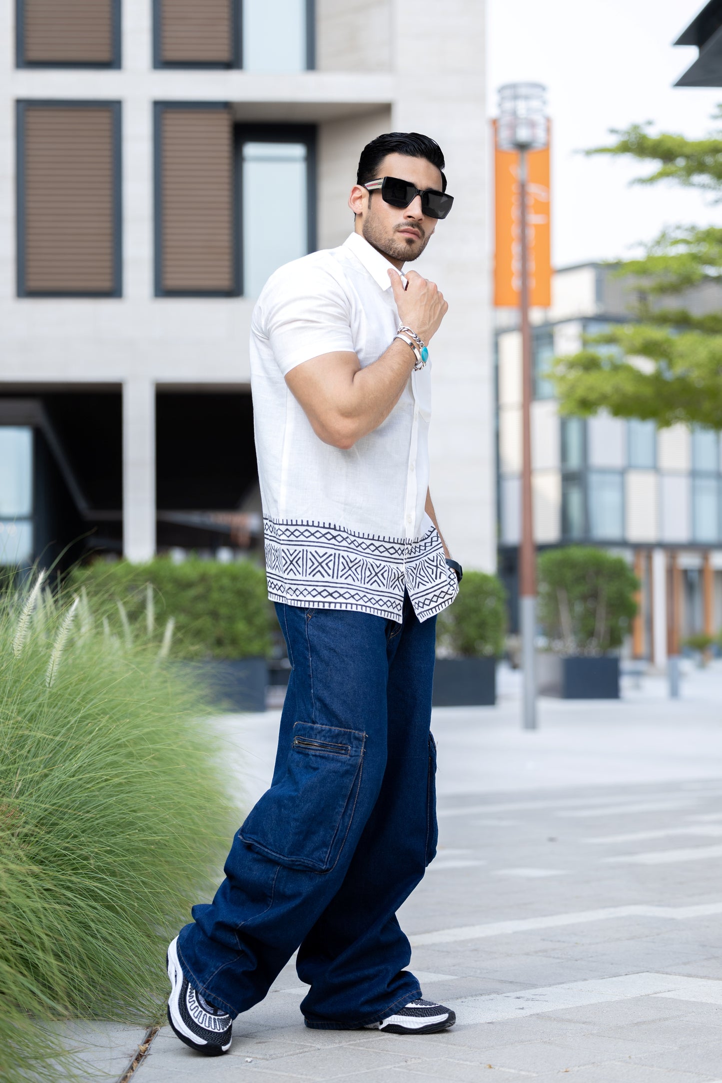 Karigar Edit White Shirt- Indie Edge Print