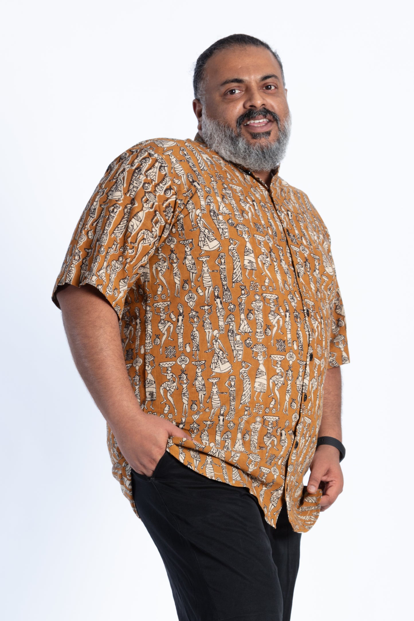 Mustard Kalamkari Shirt