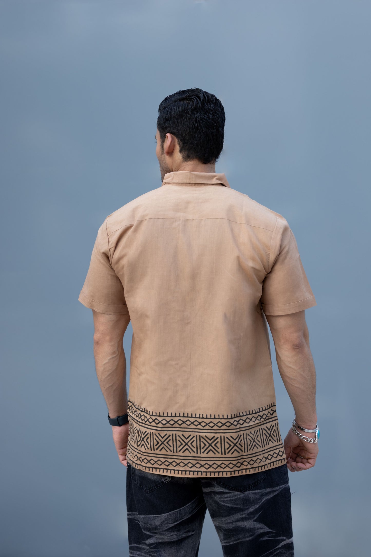 Karigar Edit Brown Shirt- Indie Edge Print