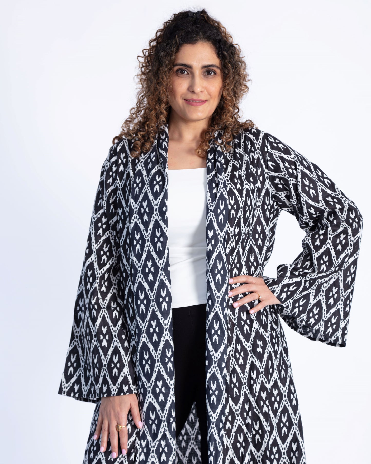 Black Ikat Cape/ Abaya