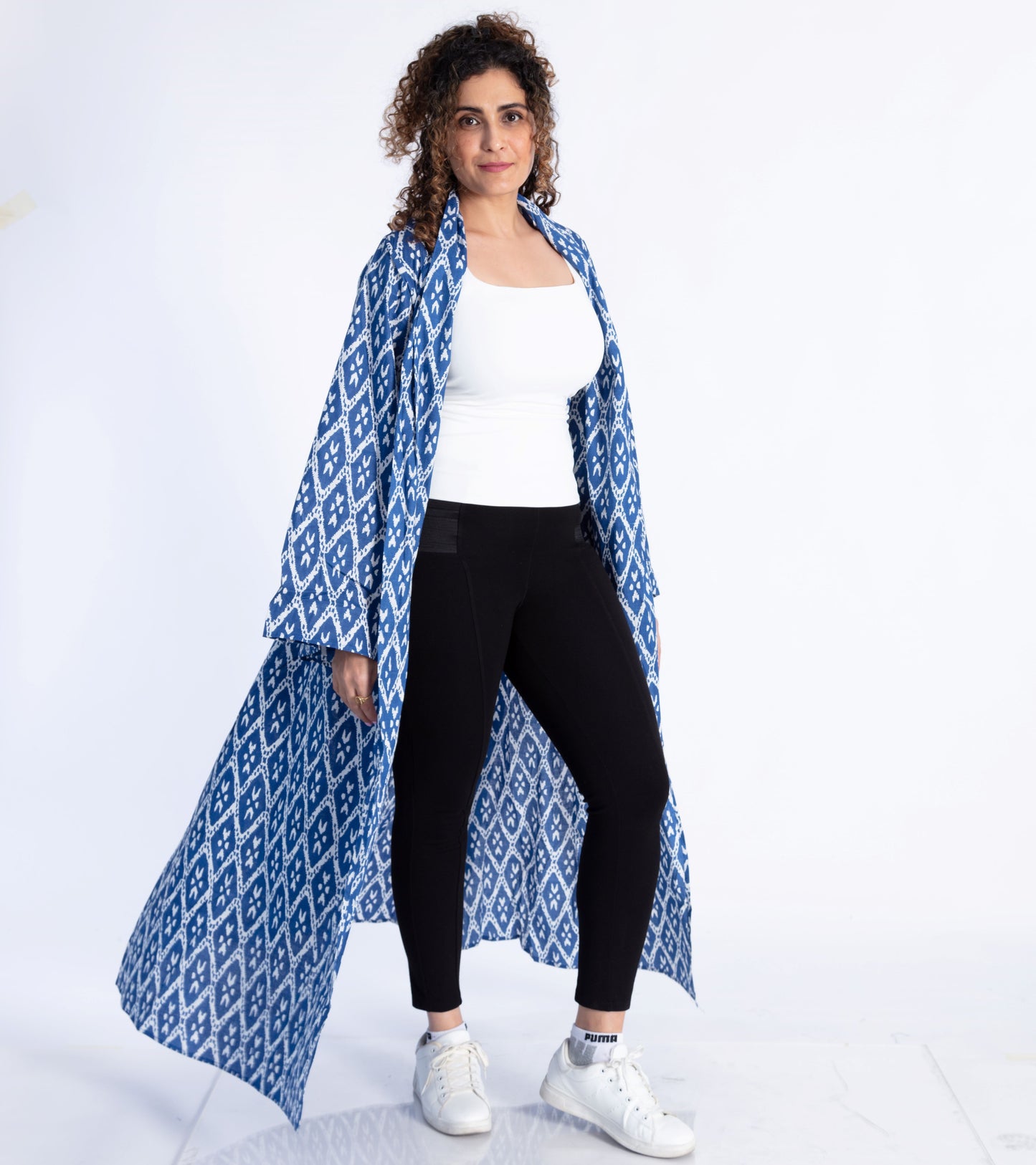 Blue Ikat Cape/ Abaya