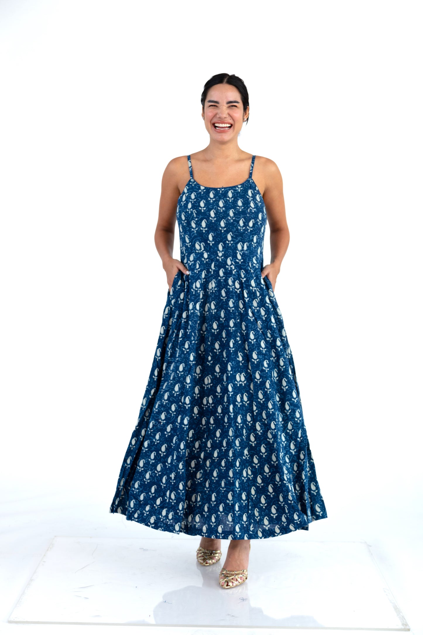 Indigo Maxi Dress - Mango design