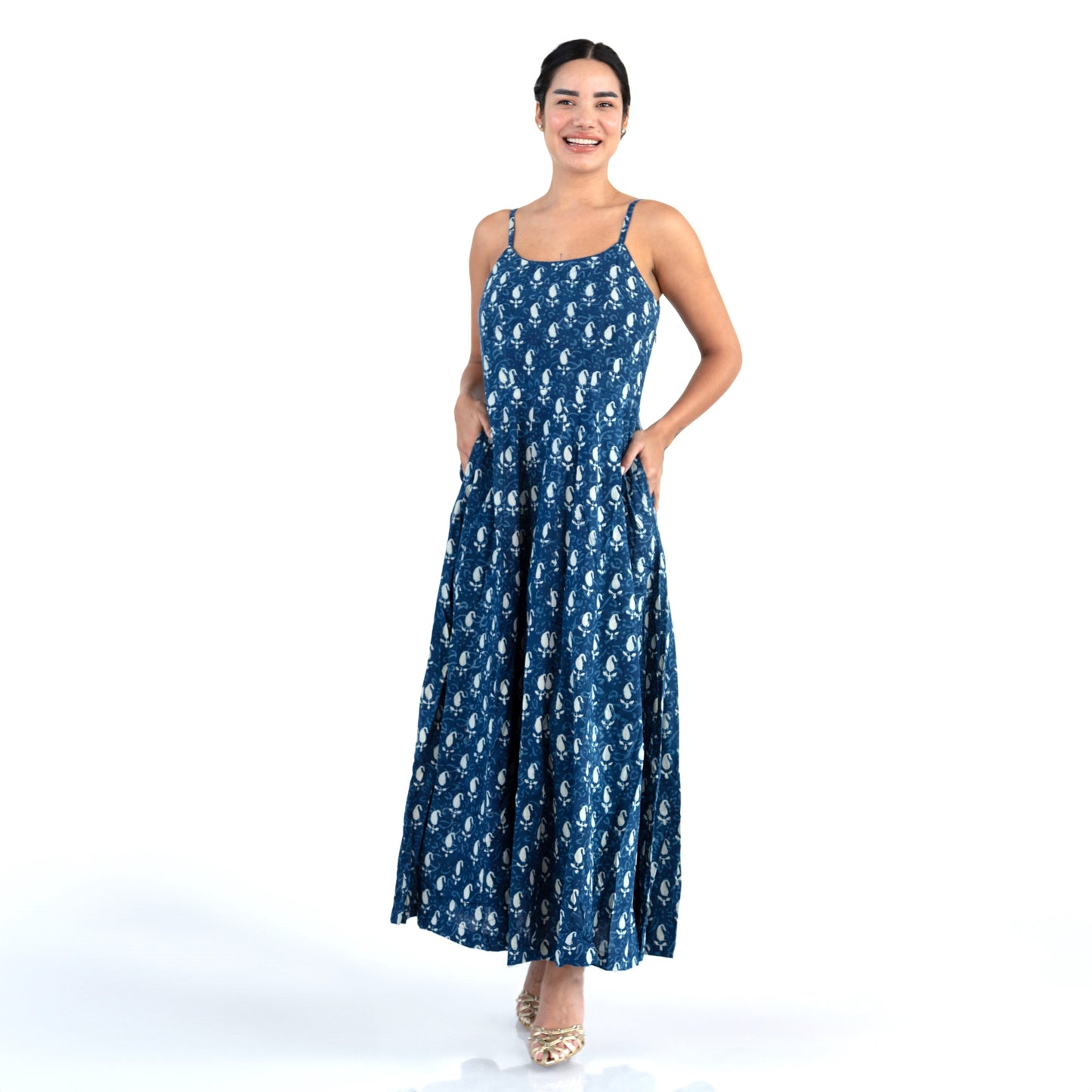 Indigo Maxi Dress - Mango design