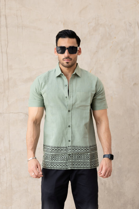 Karigar Edit Green Shirt- Indie Edge Print