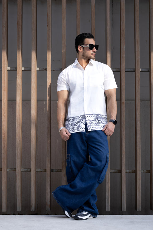 Karigar Edit White Shirt- Indie Edge Print
