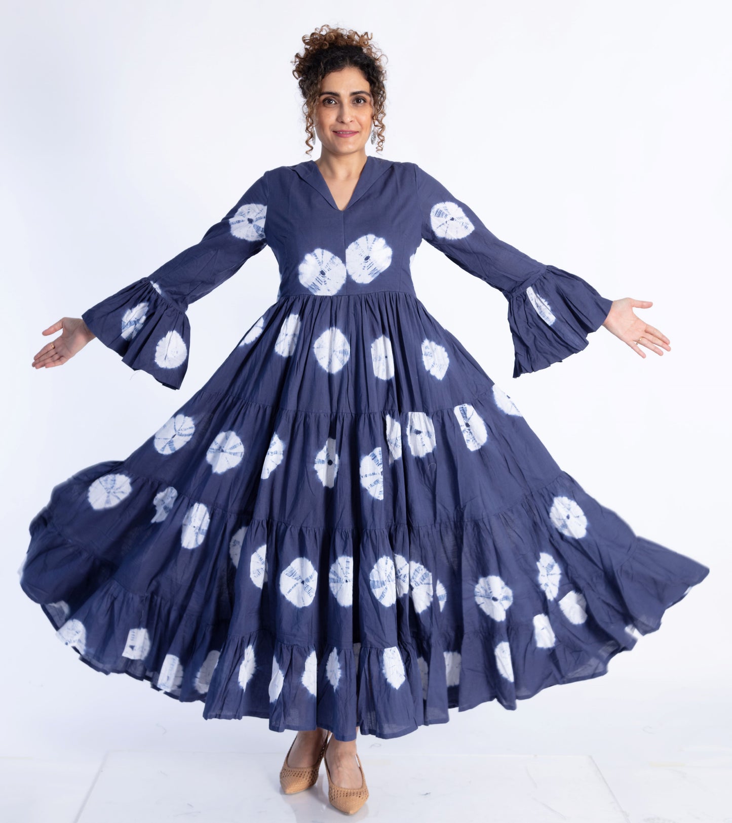 Tie Dye Modest Dress - Blue MiSh Tie Dye Modest Dress - Blue MiSh