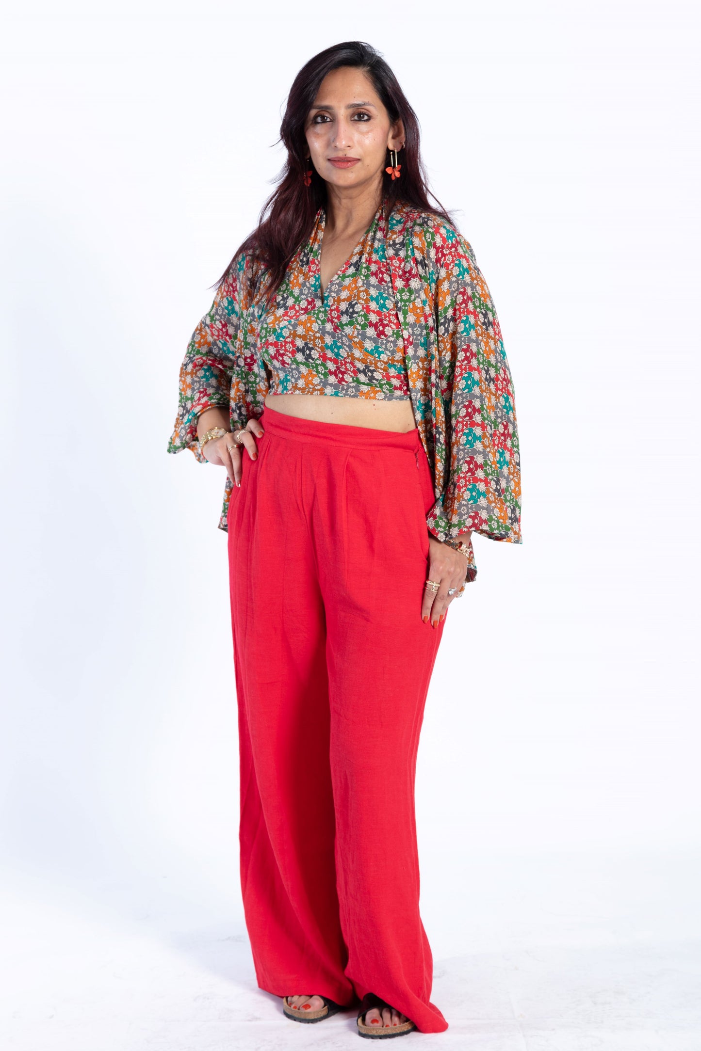 Multicolored Bralette and Cape